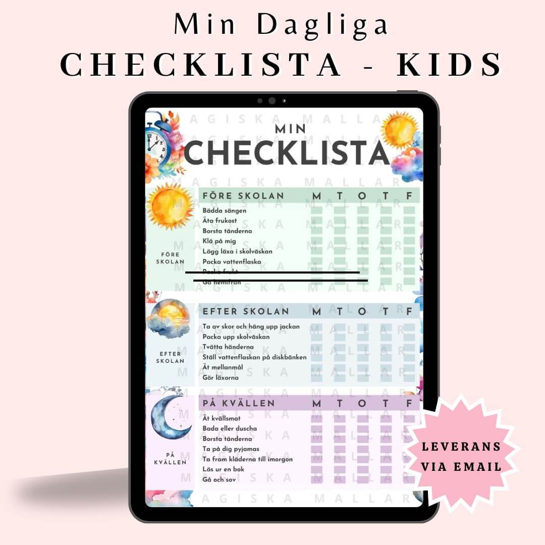 Min Dagliga Checklista - Kids