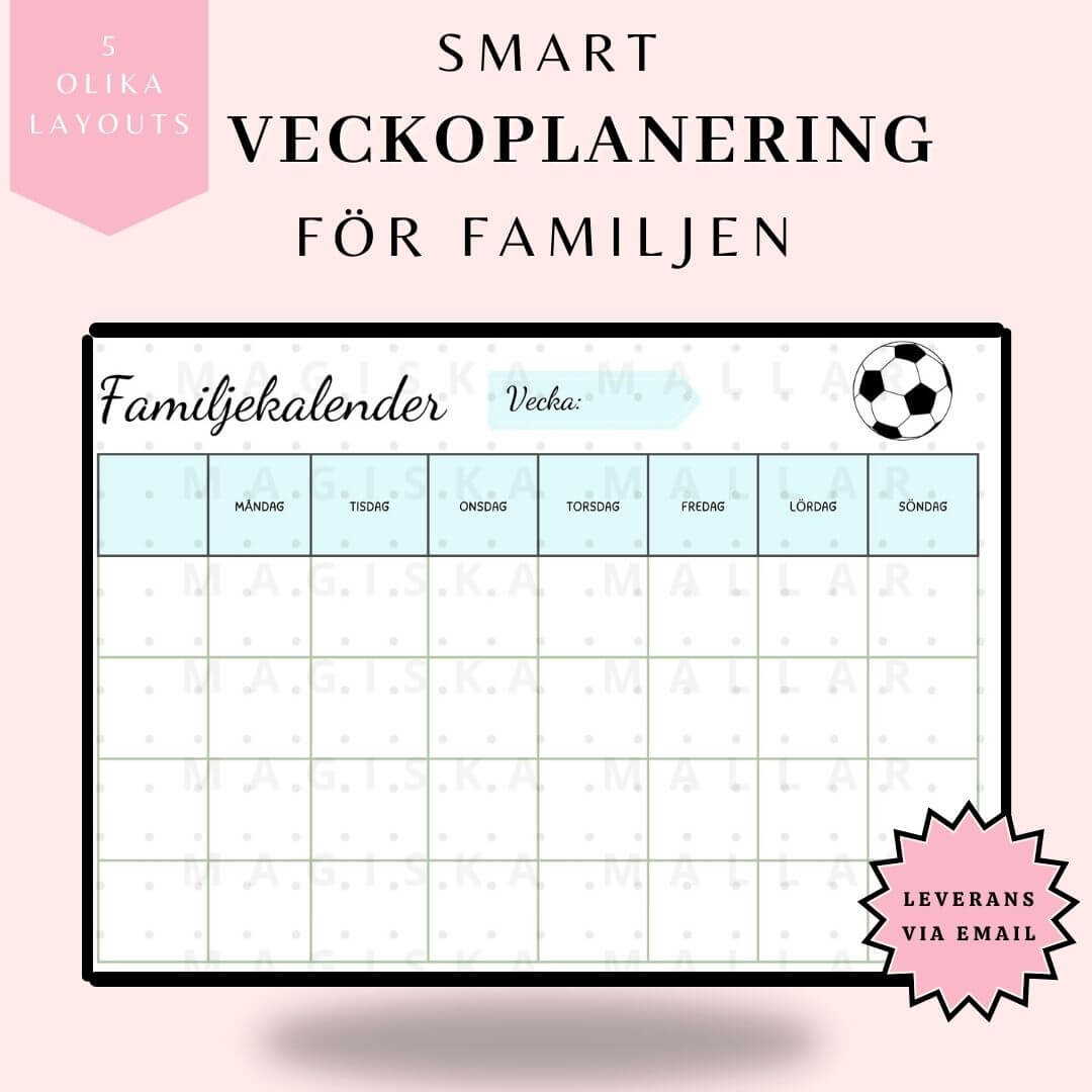 Veckoplanering för familjen