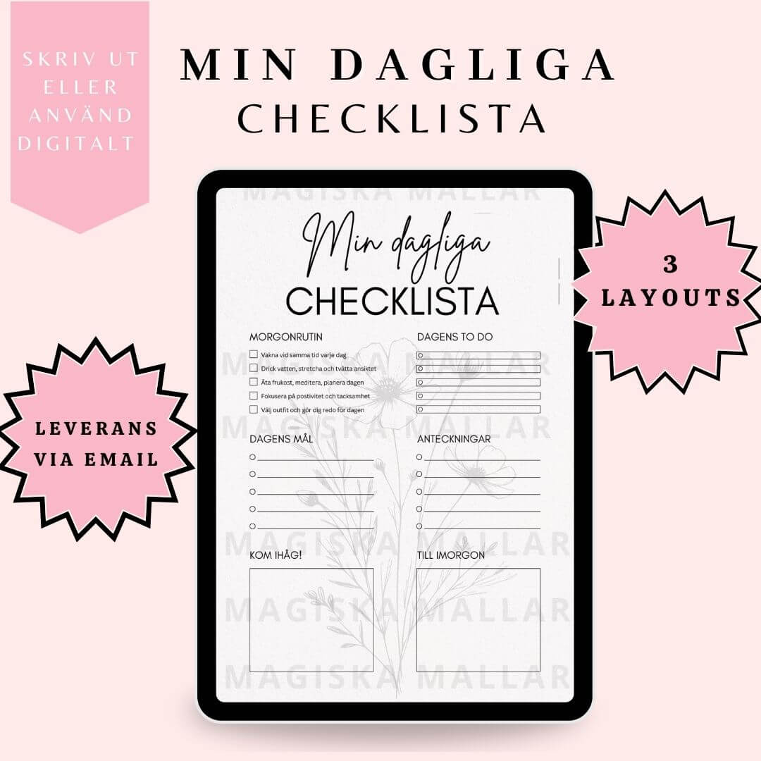 Min Dagliga Checklista