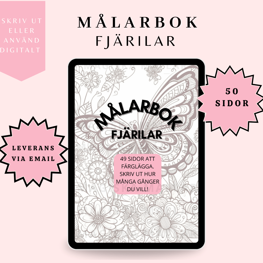 Målarbok Fjärilar