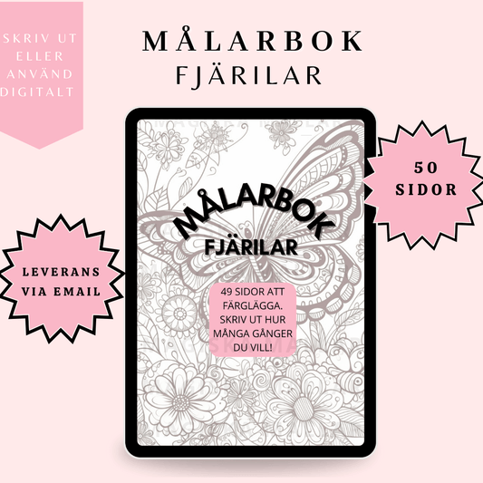 Målarbok Fjärilar